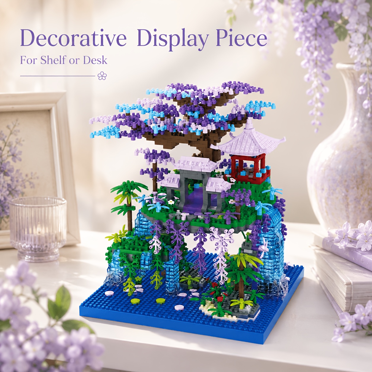 Micro-Bead Assembly Block Set, Flower Tree Garden Pavilion